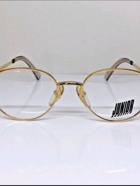 New Vintage Jean Paul Gaultier Junior Gaultier JPG 57-2173 Rx Eyeglasses Gold